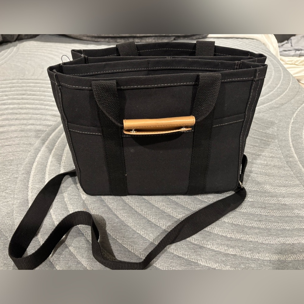 Stylish Black Canvas Tote Bag